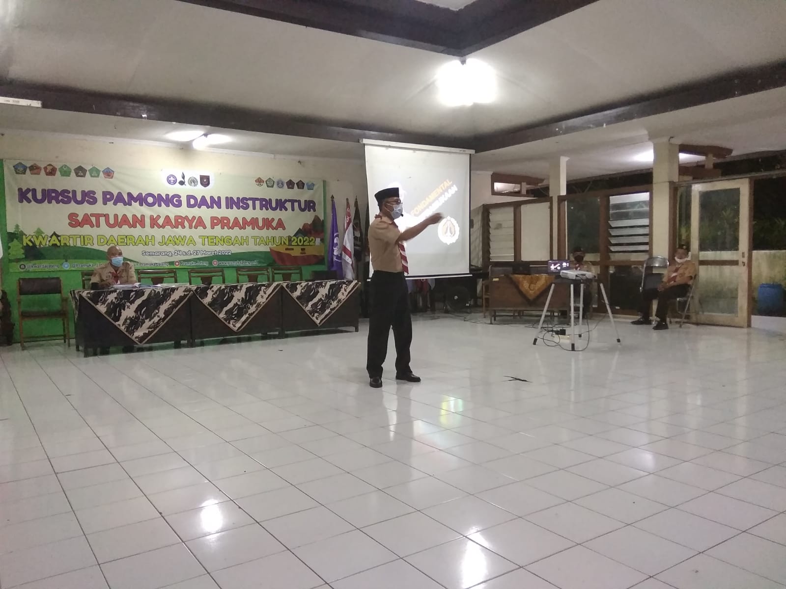 Berlatih bersama dengan Kapusdiklat Kwarda Jawa Tengah
